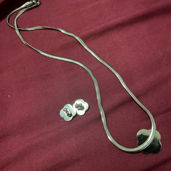 925 Alhambra silver necklace set - Picture 6 of 11